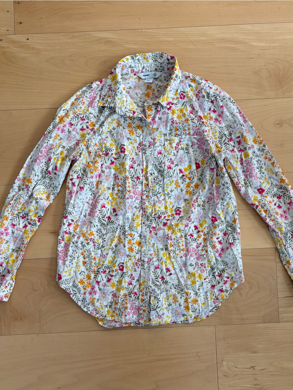 Old Navy floral button down shirt